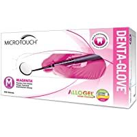 Los mejores  - Guantes de examen dental MICRO-TOUCH DENTA-GLOVE MAGENTA Nitrilo ALLOGEL- M